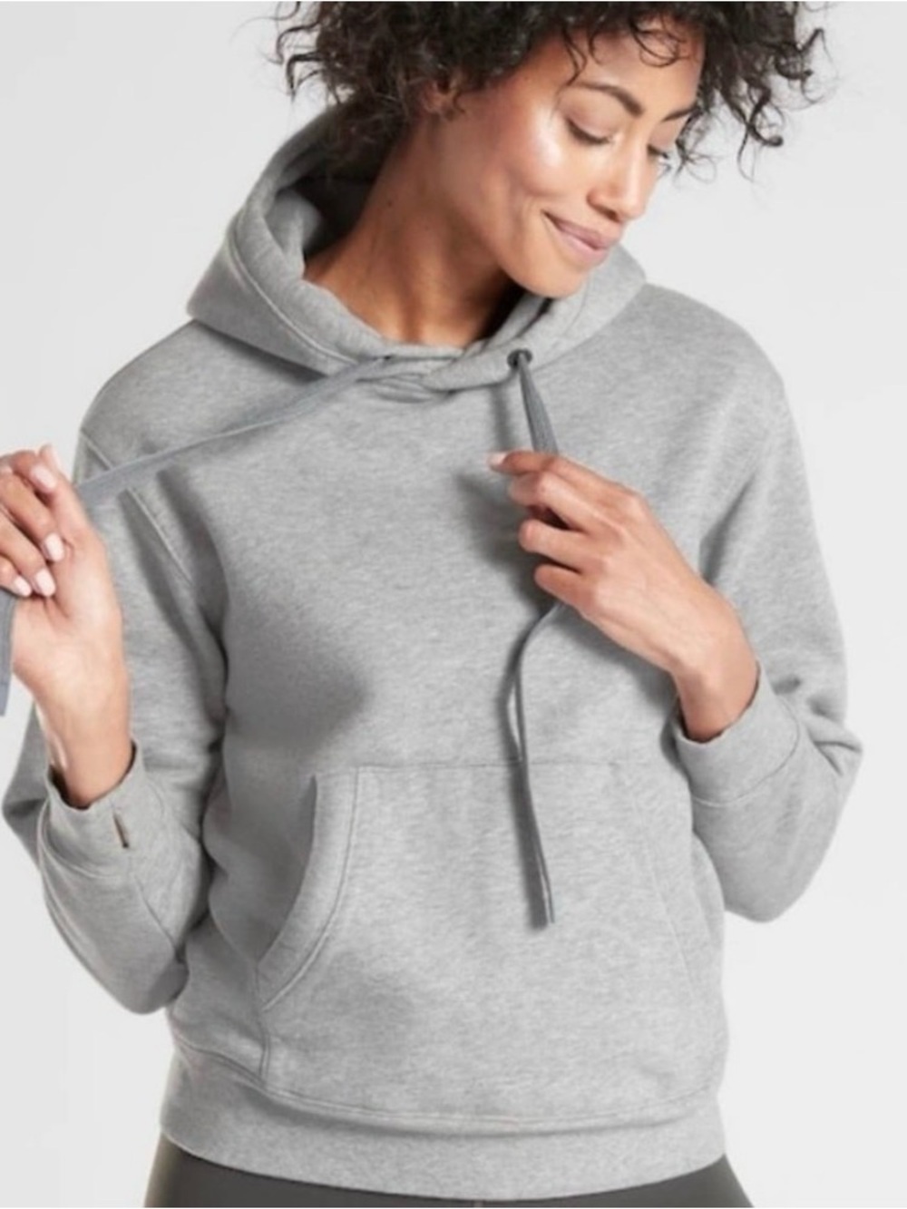Athleta women's 24/7 hoodie heather gray S